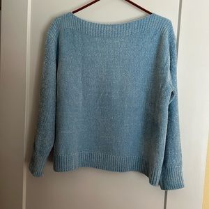 Tommy Bahama chenille sweater, small, light blue.